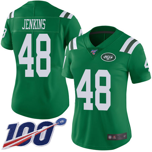 New York Jets Limited Green Women Jordan Jenkins Jersey NFL Football #48 100th Season Rush Vapor Untouchable